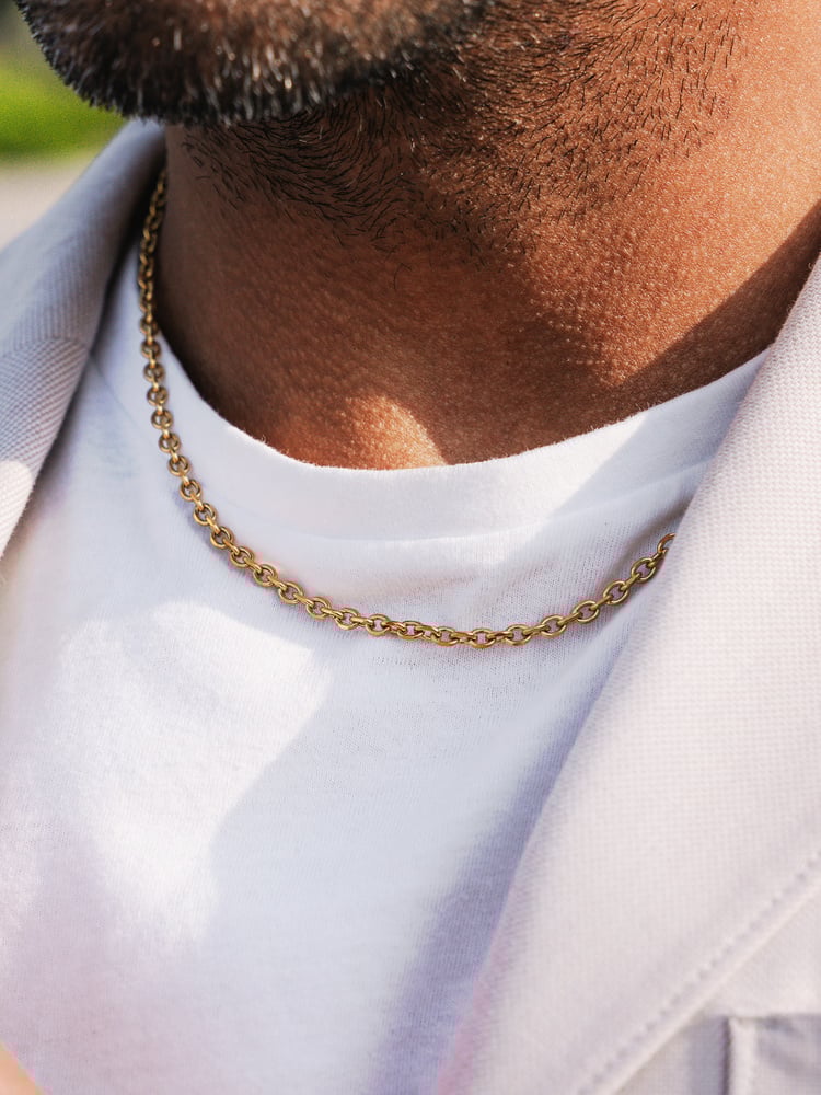4 mm | Vergulde ketting van roestvrij staal