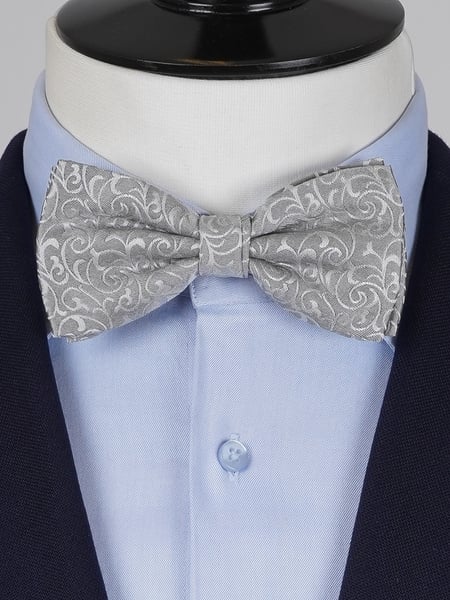 Nœud papillon argenté Lusso