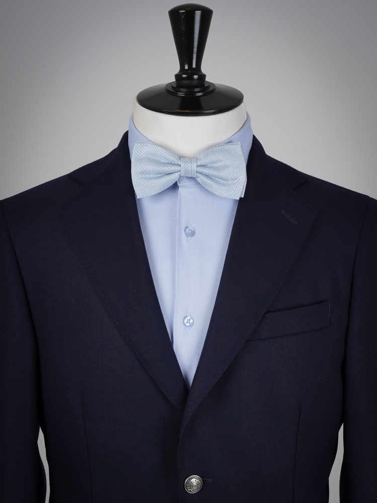 Light blue grenadine bow tie