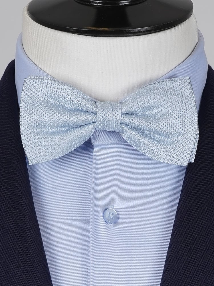 Light blue grenadine bow tie