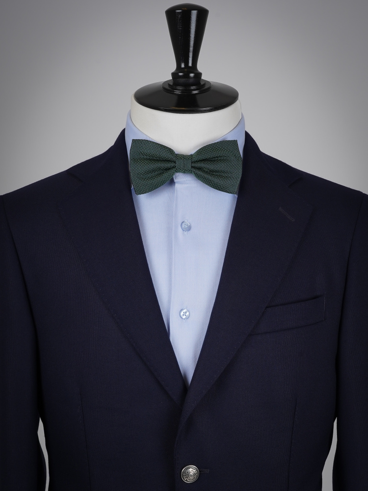 Dark green grenadine bow tie