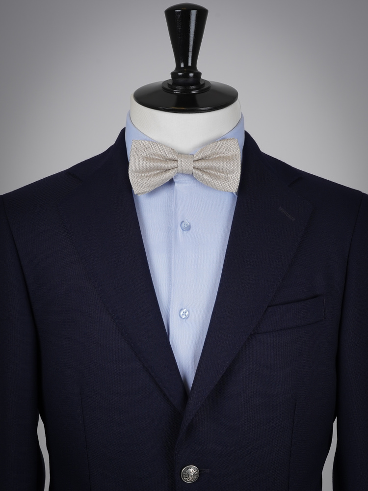 Beige grenadine bow tie