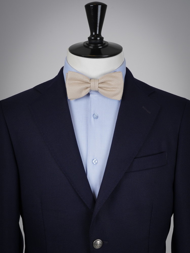 Light beige grenadine cashmere bow tie
