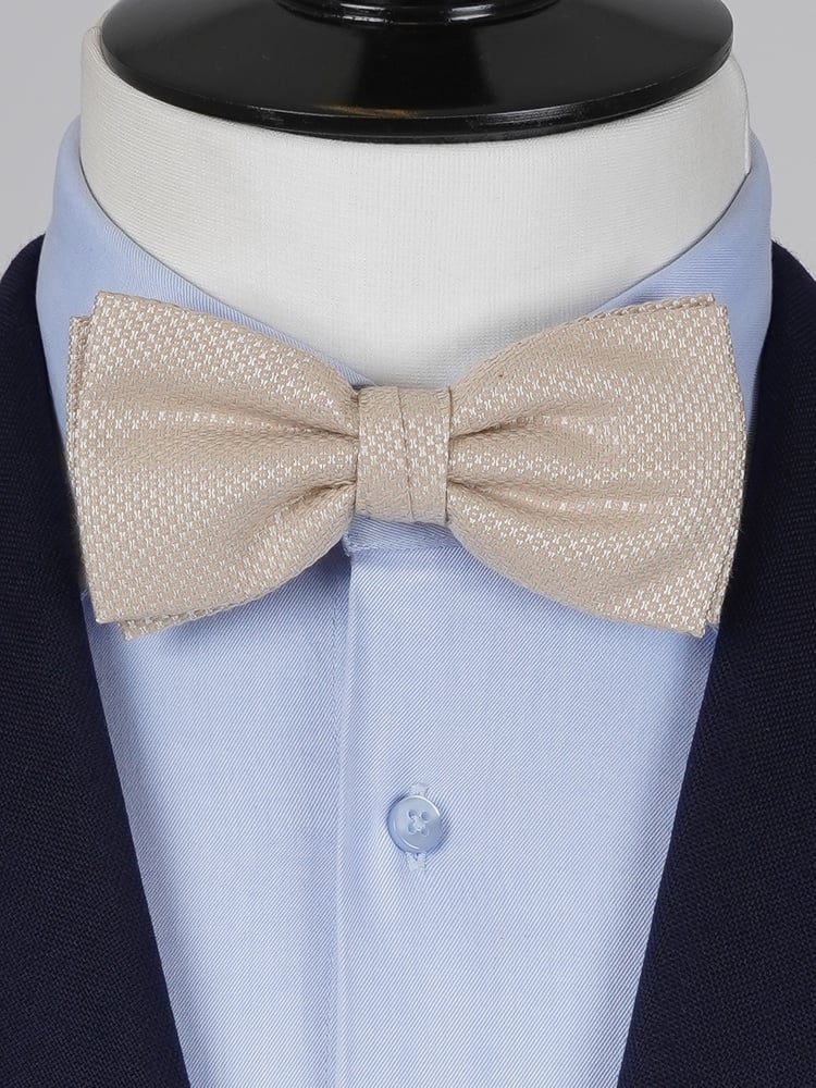 Light beige grenadine cashmere bow tie