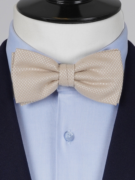 Light beige grenadine cashmere bow tie
