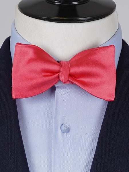Coral self-tie bow tie