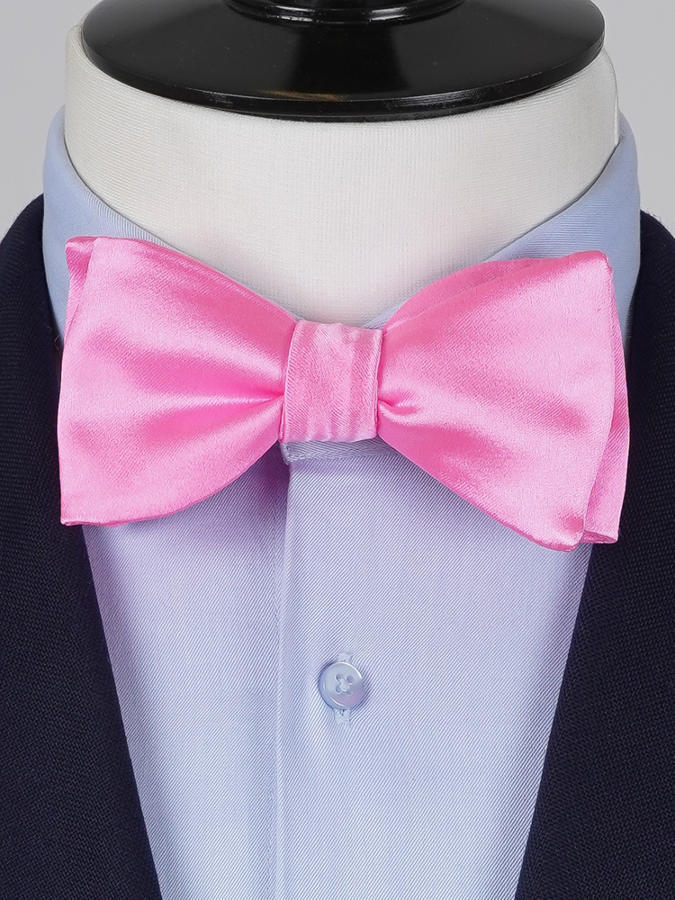 Pink self-tie bow tie