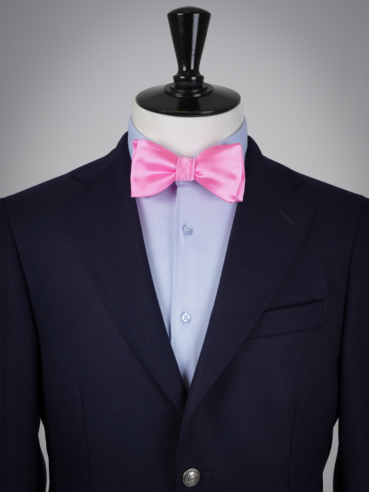 Pink self-tie bow tie