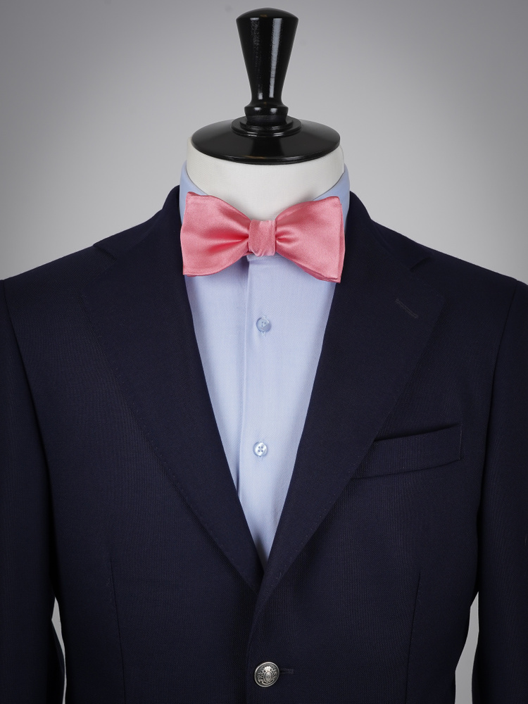 Salmon pink self-tie bow tie