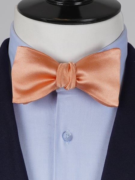 Apricot self-tie bow tie