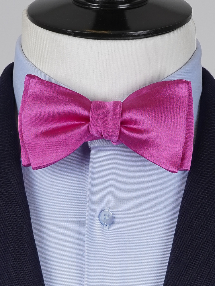 Rose purple self-tie bow tie