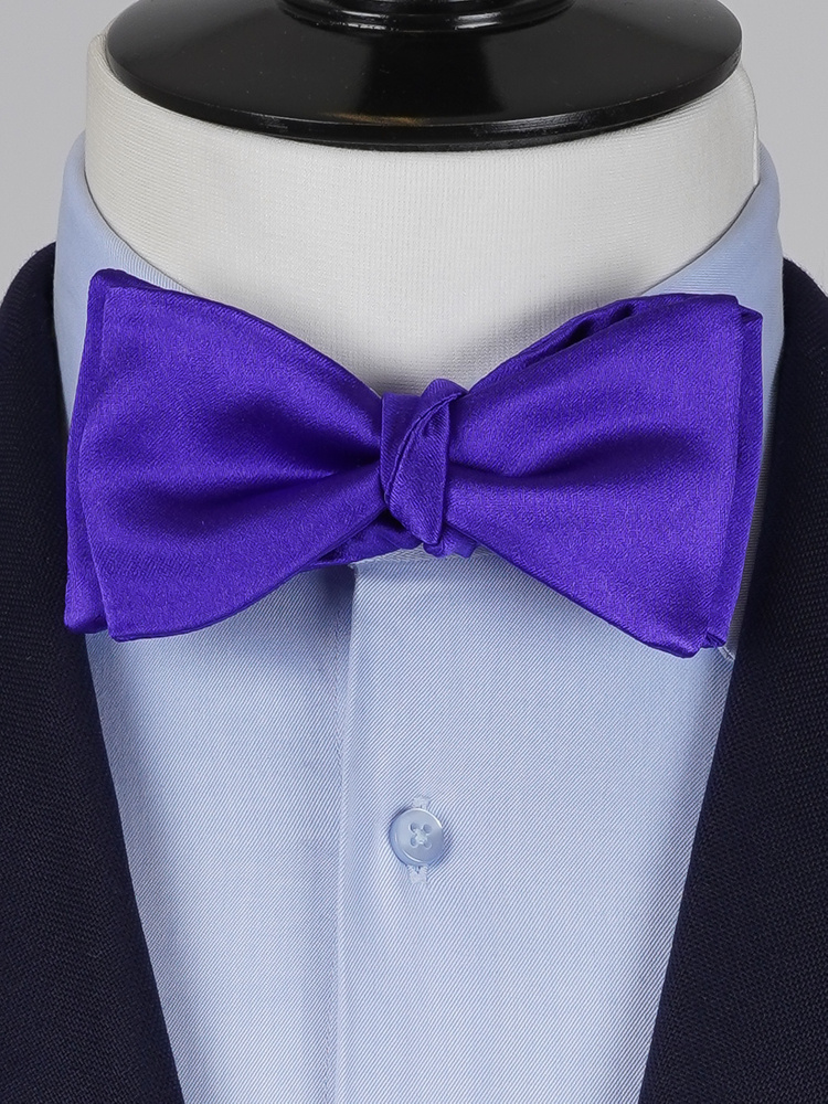 Indigo self-tie bow tie
