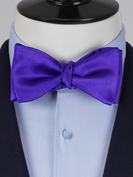 Indigo self-tie bow tie