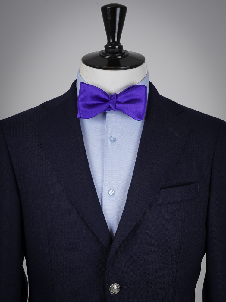 Indigo self-tie bow tie