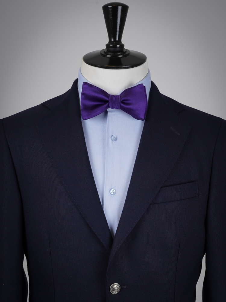 thumbnail image 2 of HISDERN Men's Red Solid Self Tie Bow Tie & Pocket Square Set, Classic Formal Satin Bowties Solid Pocket Square Set 2 of 14