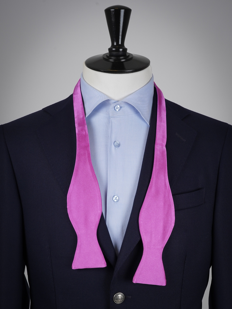 Fuchsia self-tie bow tie