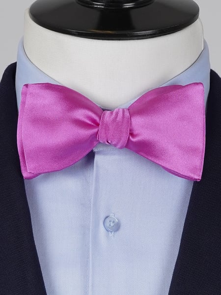 Fuchsia self-tie bow tie