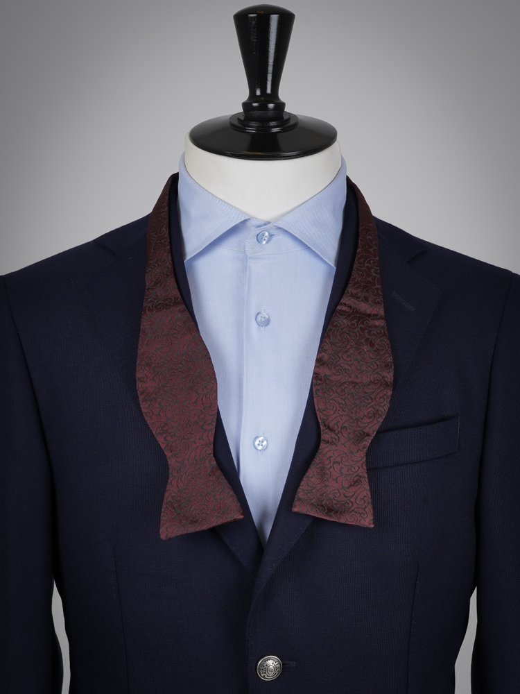 Burgundy self-tie bow tie Lusso