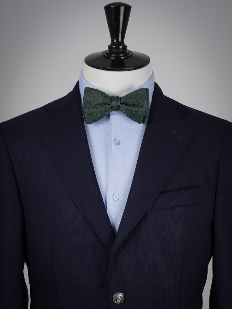 Dark green self-tie bow tie Lusso