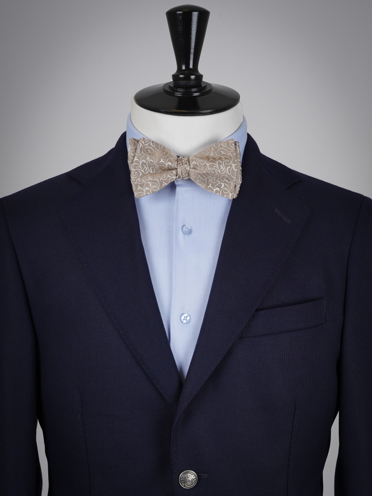 Gold-beige self-tie bow tie Lusso