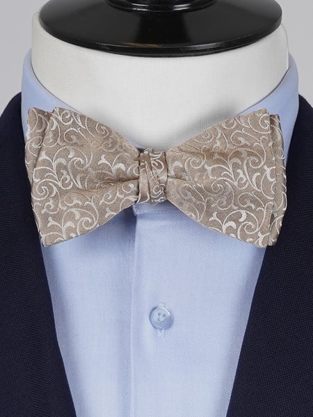 Gold-beige self-tie bow tie Lusso