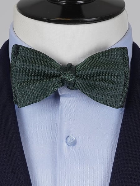 Dark green grenadine self-tie bow tie