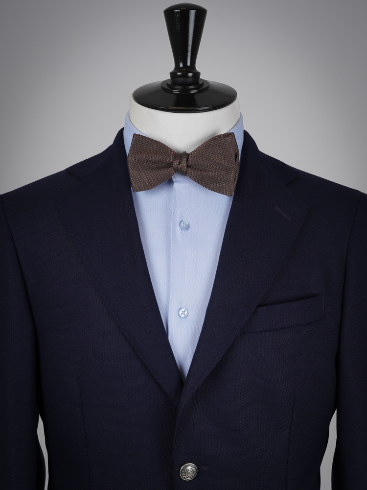 Dark brown grenadine self-tie bow tie