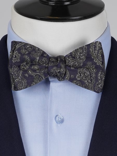 Laivastonsininen paisley solmittava rusetti Palermo
