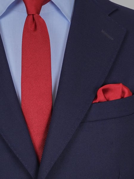 Skinny cherry Red tie & hanky