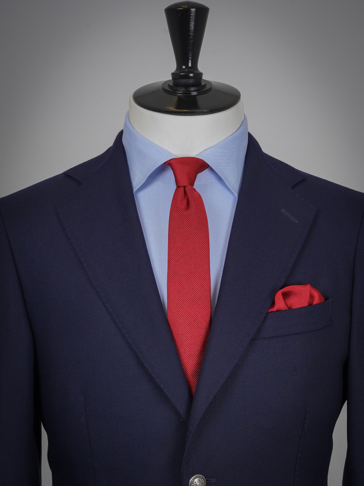 Skinny cherry Red tie & hanky