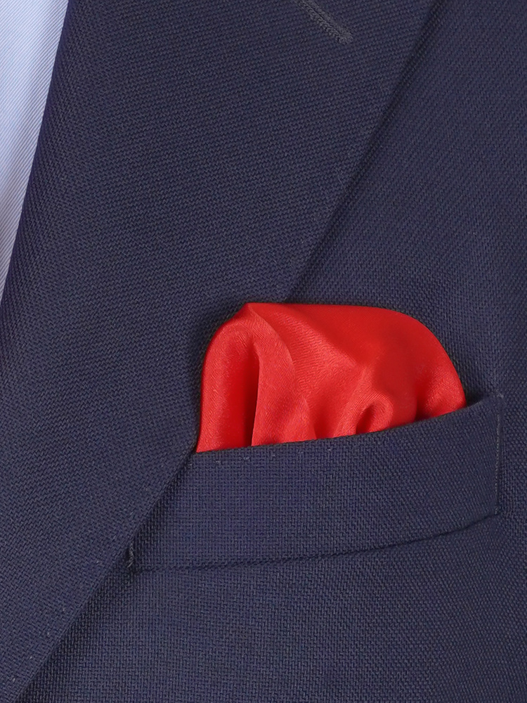 Skinny dark coral tie & hanky