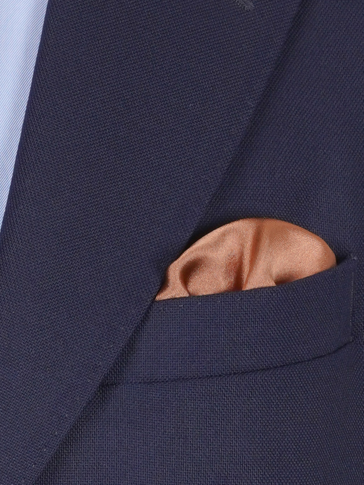 Skinny light brown tie & hanky