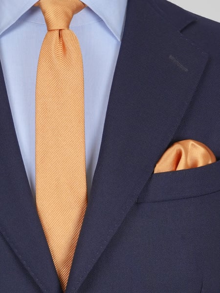 Skinny creme gold tie & hanky