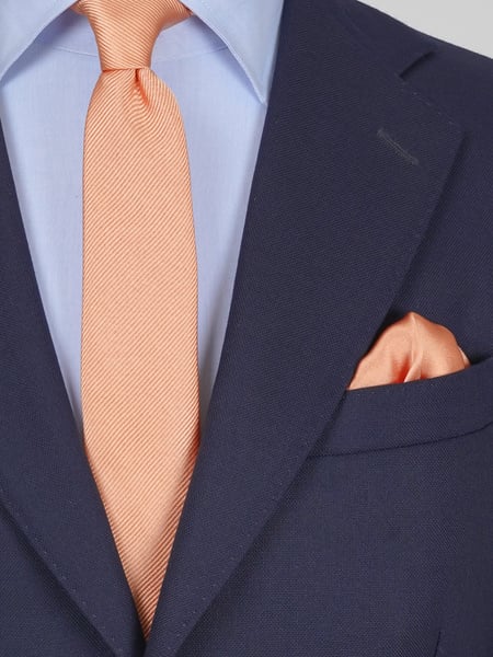 Skinny apricot tie & hanky