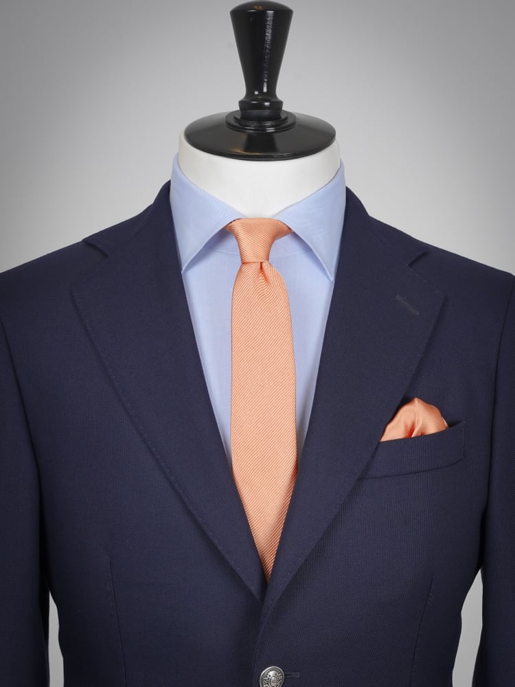 Skinny apricot tie & hanky