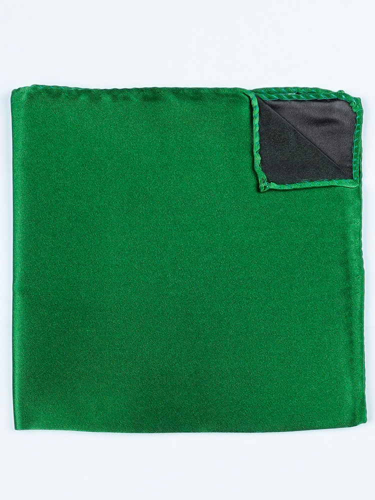 Schmale grüne Krawatte & Einstecktuch