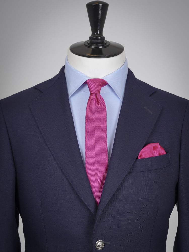 Skinny rose purple tie & hanky