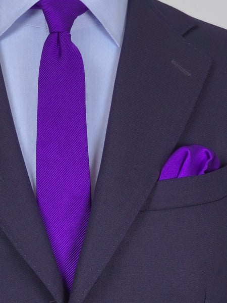 Skinny indigo tie & hanky