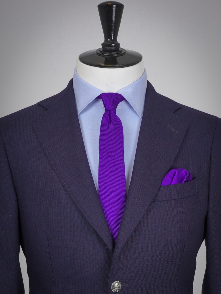 Skinny indigo tie & hanky