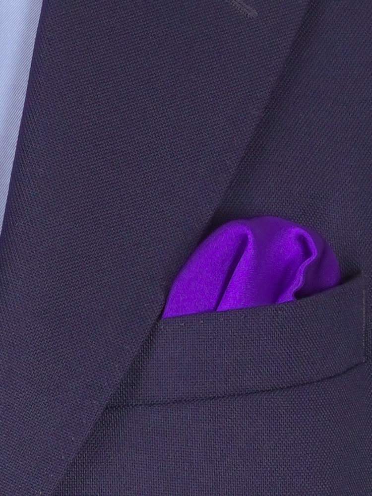 Schmale indigoblaue Krawatte & Einstecktuch