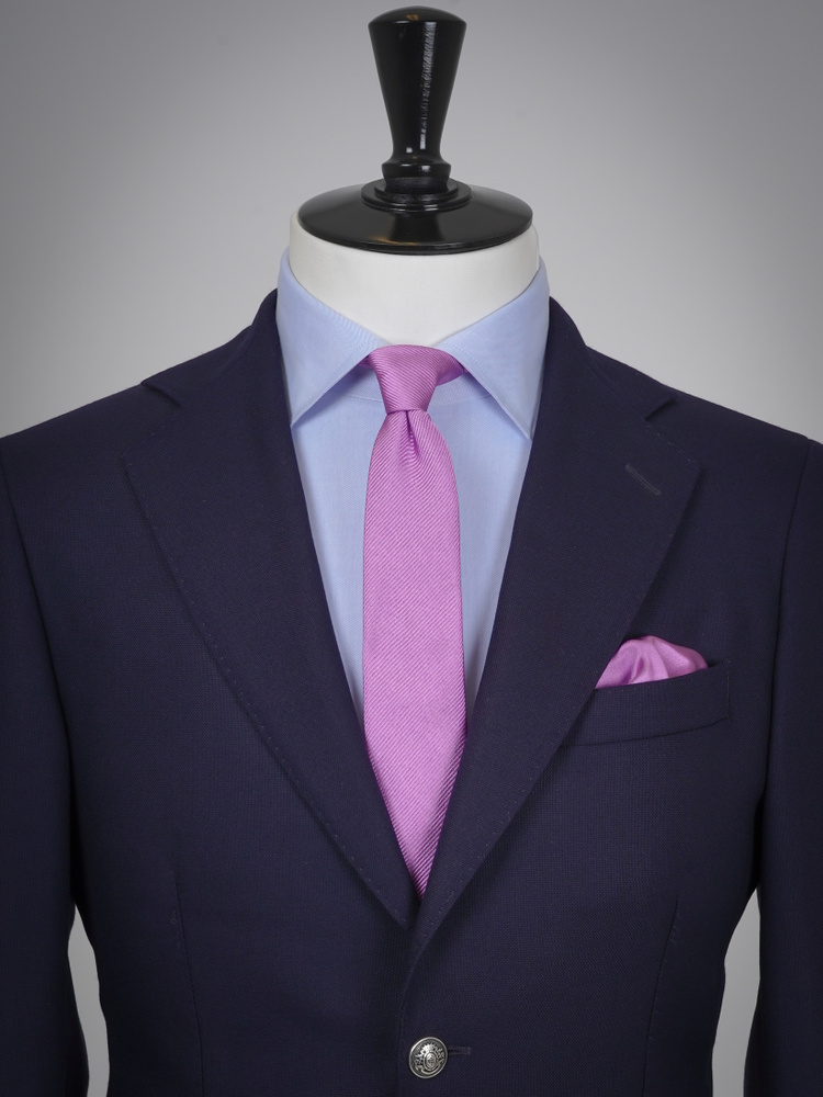 Skinny light purple tie & hanky