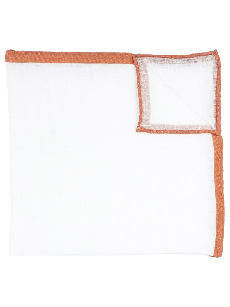 Pochette de costume blanche Lino | Marron clair