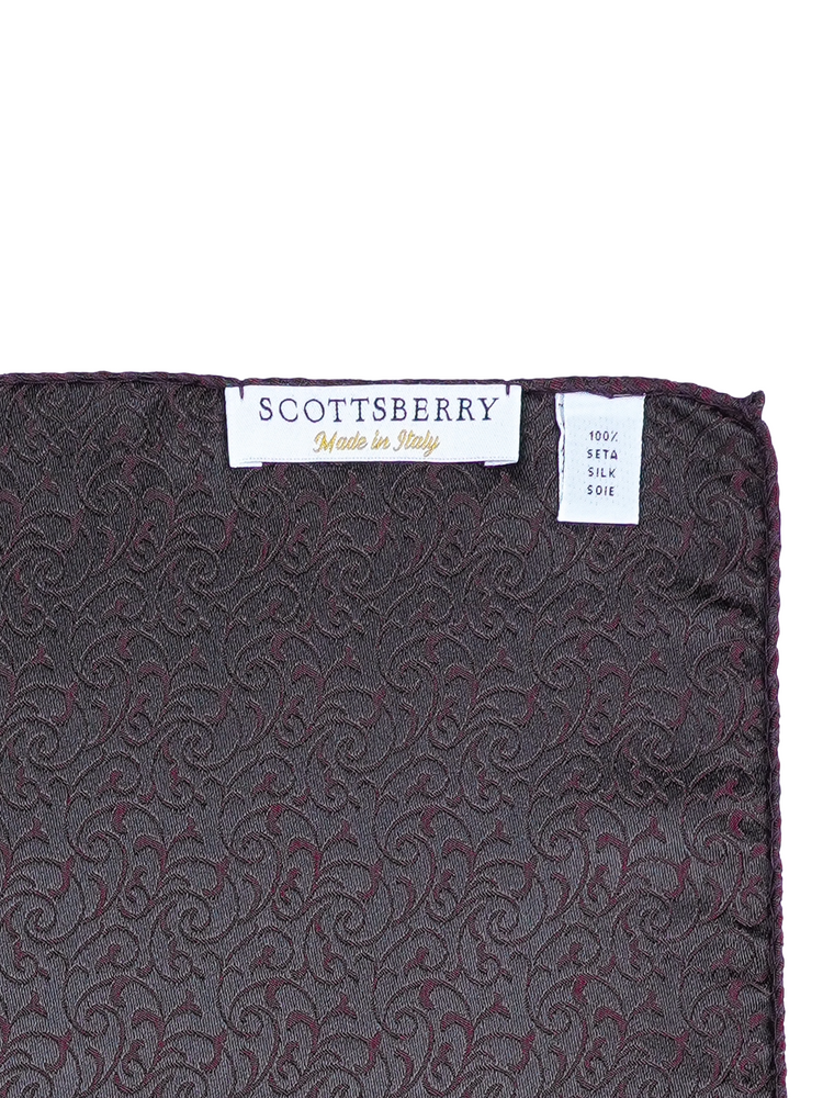 Vinrød lommeklud Lusso