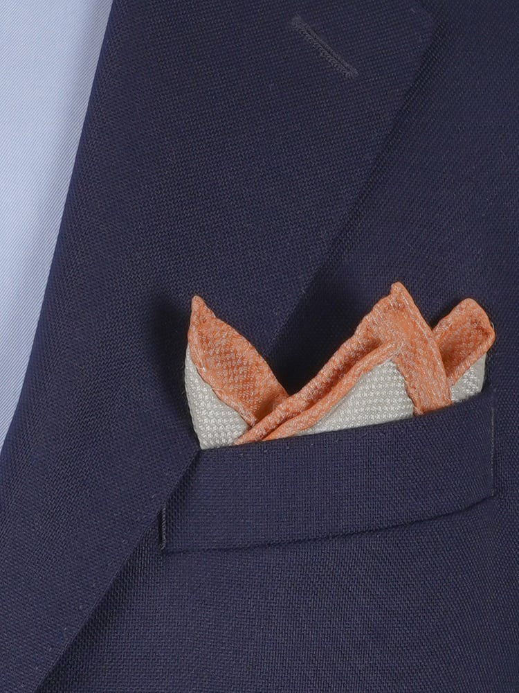 Beige & orange lommeklud