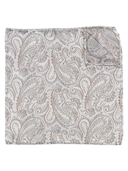 Beige paisleymønstret lommeklud Civita