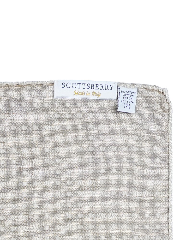 Beige pilkullinen taskuliina Porto