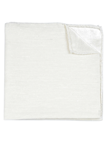Creme white Shantung hanky