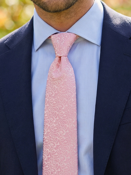 Hellrosa Krawatte Lusso