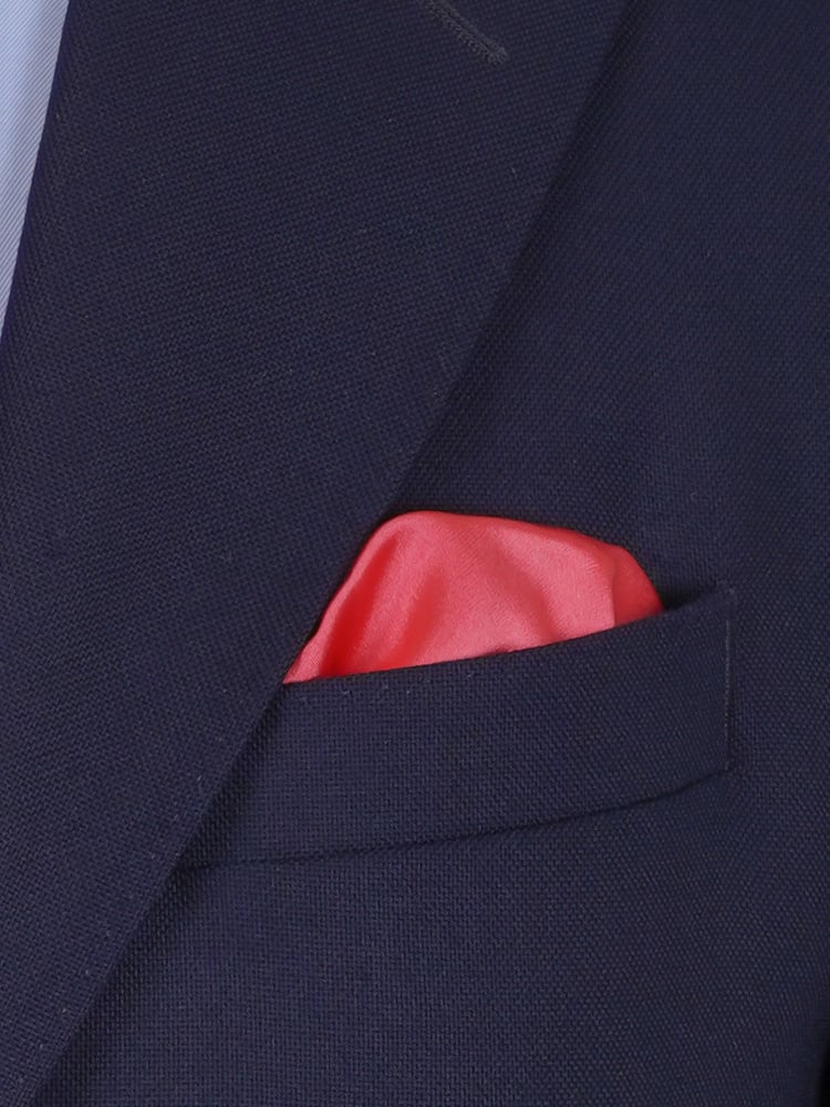 Korallenfarbene Fliege & Einstecktuch