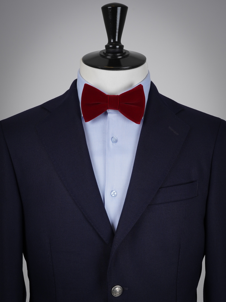 Burgundy velvet bow tie